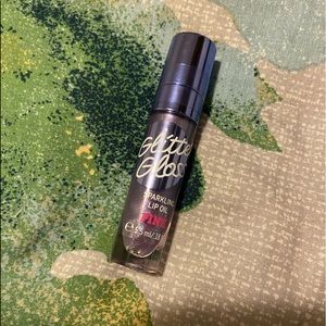 pink glittery lip gloss